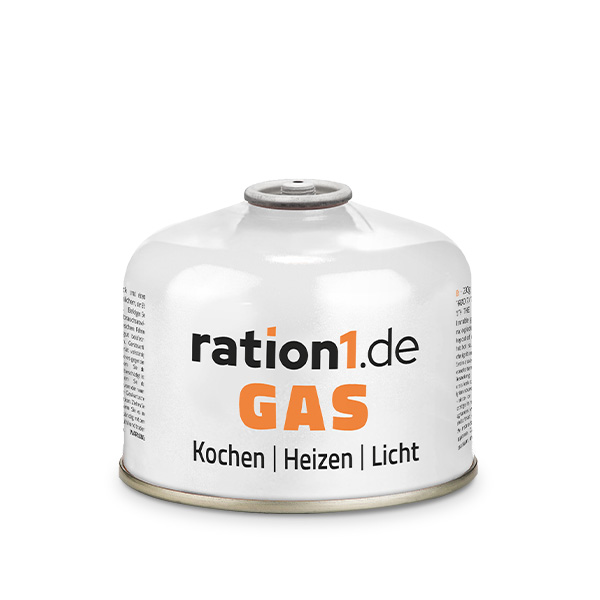 ration1 Gaskartusche 230 g für kochen, heizen, Licht