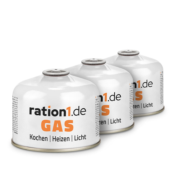 ration1 Gaskartusche 230 g für kochen, heizen, Licht