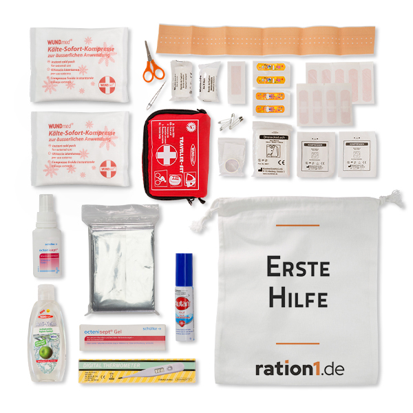 Notfallrucksack Premium gefüllt mit 100 Einzelprodukten