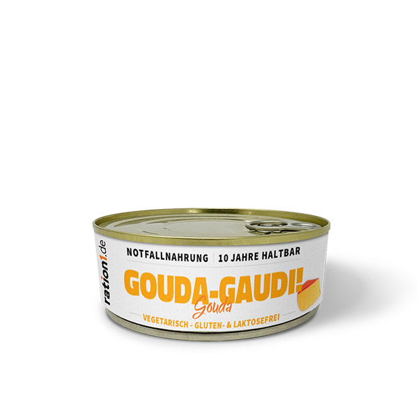 Notvorrat Gouda, Konserven-Paket 8 x 200 g, 10 Jahre haltbar