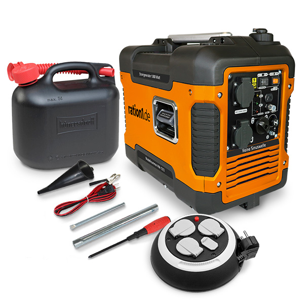 Notstromaggregat 1.900 Watt, tragbarer Stromerzeuger mit Benzin