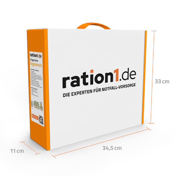 Notvorrat Vegetarisch 5 Tage Paket, 10 Jahre haltbar - ration1