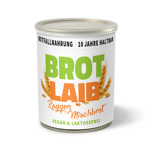 Roggen-Mischbrot Notration Dosenbrot, 10 Jahre haltbar - ration1