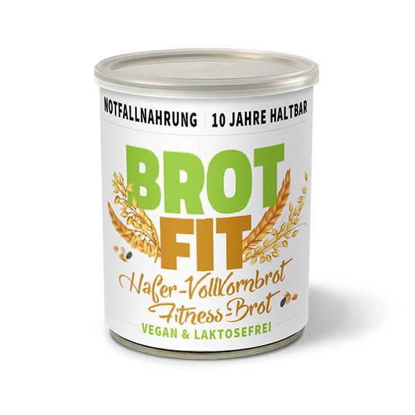 ration1 Brot-Fit Fitnessbrot/Hafer-Vollkornbrot in der Dose 10 Jahre haltbar