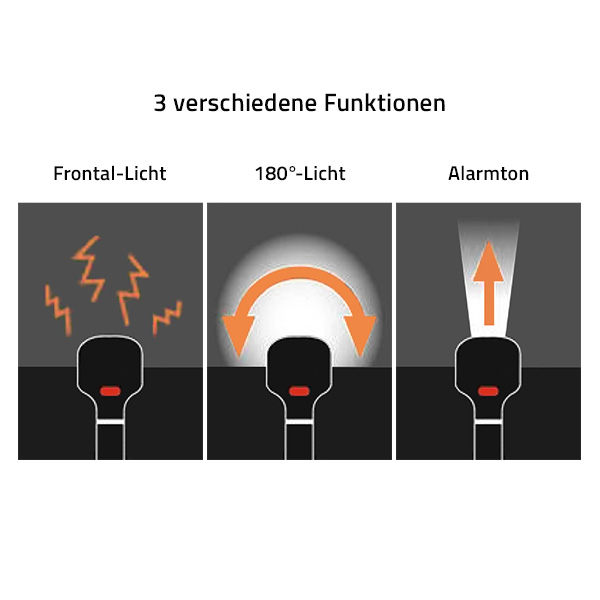 180° Taschenlampe mit Alarm