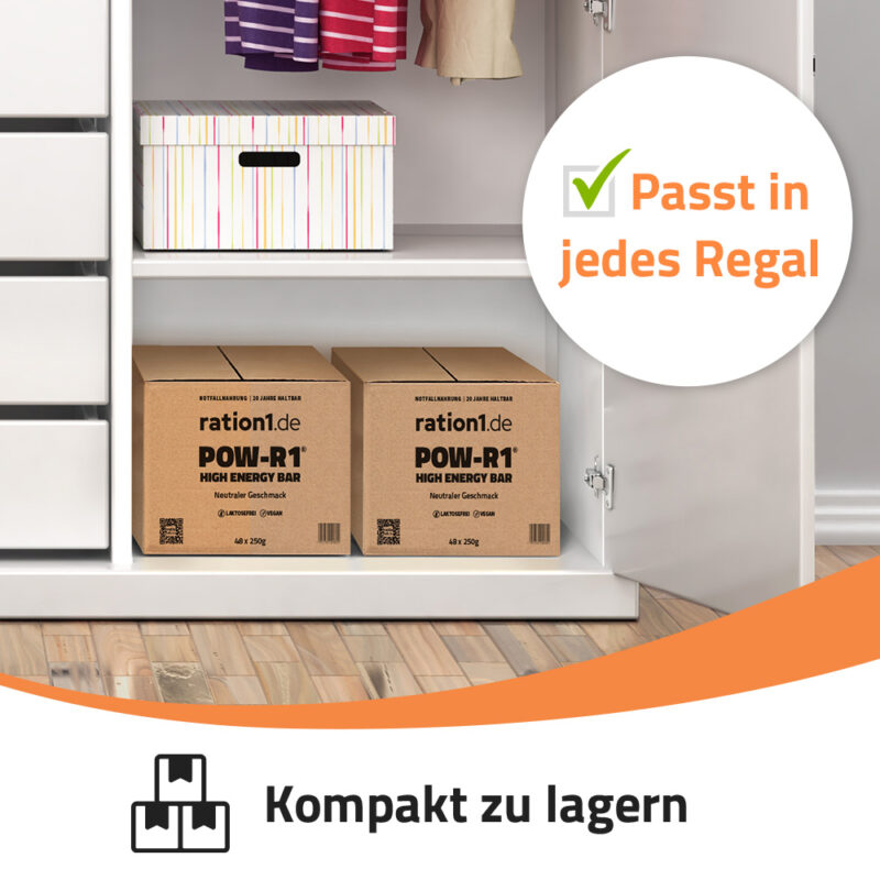 Kompakt zu lagern - passt in jedes Regal