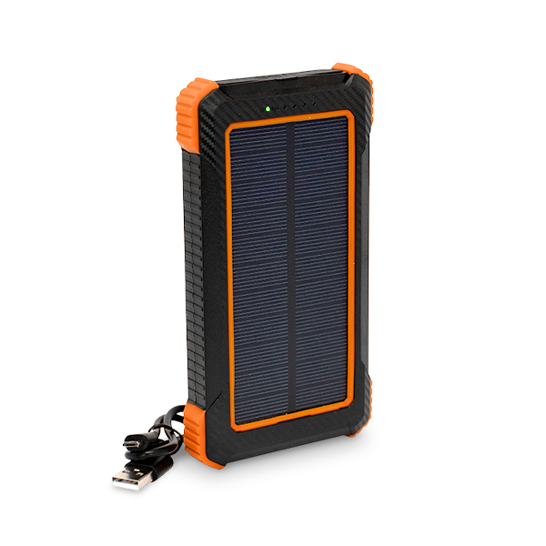 Multifunktions-Powerbank 10.000 mAh mit LED-Lampe, Solarpanel, kabellos Handy laden