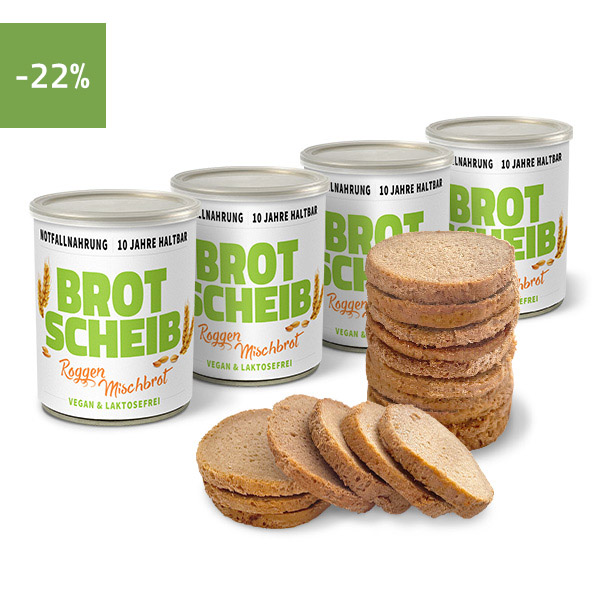 Roggen-Mischbrot Dosenbrot geschnitten – 10 Jahre haltbar