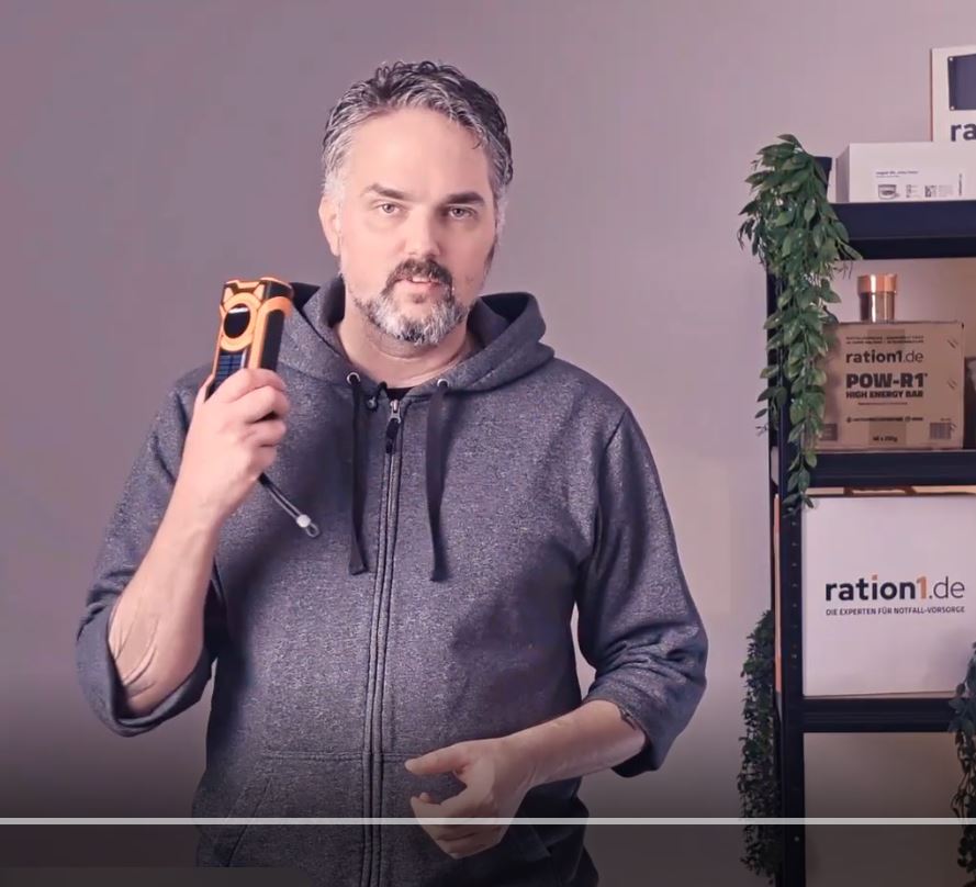 Kurbelradio DAB+ Multifunktion 8-in-1 mit LED-Lampe, SOS-Funktion, Solarzelle, Powerbank, Bluetooth und Leselicht – Bild 8