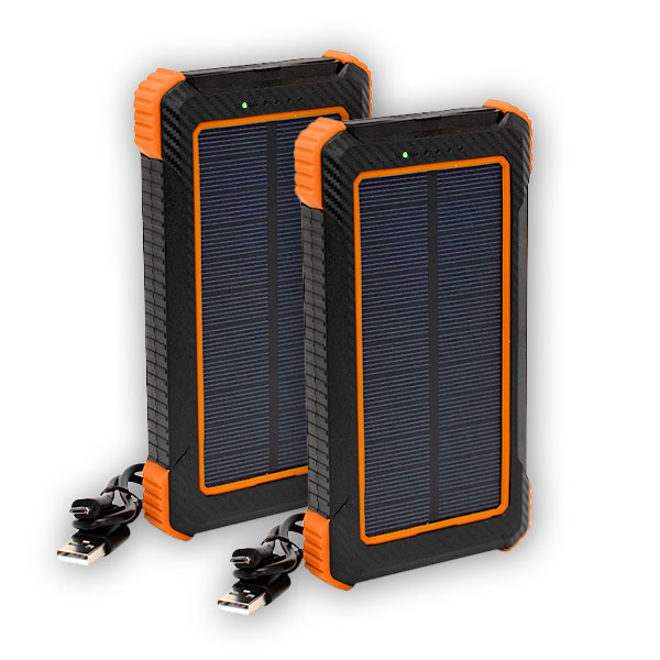 Multifunktions-Powerbank 10.000 mAh mit LED-Lampe, Solarpanel, kabellos Handy laden