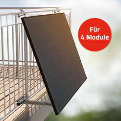 Montageset Geländer für 4 Solarmodule Balkonkraftwerk