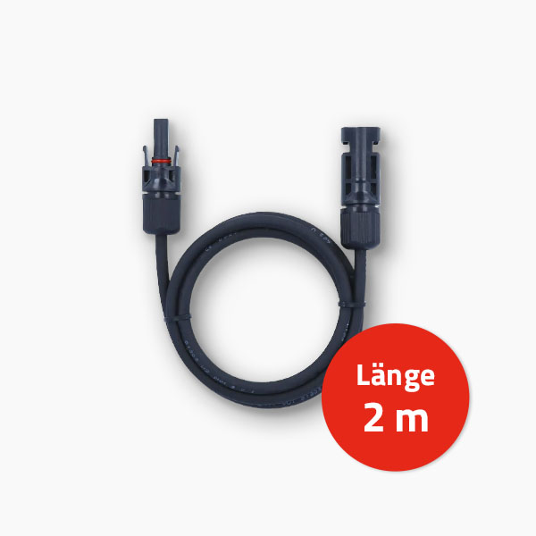 Verlängerungskabel 4 mm² Länge 2 m für Balkonkraftwerk